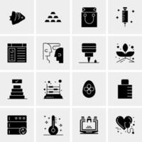 16 iconos de negocios universales vector ilustración de icono creativo para usar en proyectos relacionados con la web y dispositivos móviles