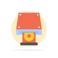 Dvd CDROM Data Storage Disk Rom Abstract Circle Background Flat color Icon vector