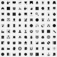 Set of 100 Universal Icons vector