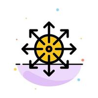 Ads Advertising Media News Platform Abstract Flat Color Icon Template vector