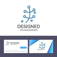 Creative Business Card and Logo template Growth Leaf Plant Spring Vector Illustration