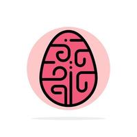 Celebration Decoration Easter Egg Holiday Abstract Circle Background Flat color Icon vector