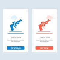 Gun Hand Weapon American  Blue and Red Download and Buy Now web Widget Card Template vector