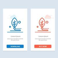 Artificial Biology Digital Leaf Life  Blue and Red Download and Buy Now web Widget Card Template vector