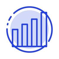 Analytic Interface Signal User Blue Dotted Line Line Icon vector