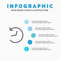 Twitter Logo Refresh Line icon with 5 steps presentation infographics Background vector