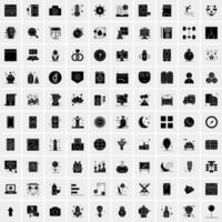 Set of 100 Universal Icons vector