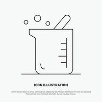 Bigger Biochemistry Biology Chemistry Line Icon Vector