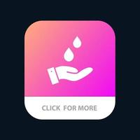 Purified Water Energy Power Mobile App Button Android and IOS Glyph Version vector