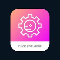 Gear Setting Lab Chemistry Mobile App Button Android and IOS Line Version vector