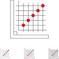 conjunto de iconos de línea negra en negrita y delgada de cuadrícula de formulario de edición de corrección de color vector