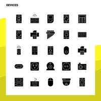 25 Devices Icon set Solid Glyph Icon Vector Illustration Template For Web and Mobile Ideas for business company