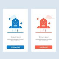 Astronomy Rocket Space  Blue and Red Download and Buy Now web Widget Card Template vector