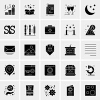 25 iconos de negocios universales vector ilustración de icono creativo para usar en proyectos relacionados con la web y dispositivos móviles