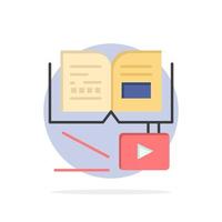 Growth Knowledge Growth Knowledge Education Abstract Circle Background Flat color Icon vector