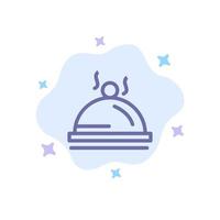 Hotel Dish Food Service Blue Icon on Abstract Cloud Background vector