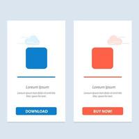 cuadro casilla de verificación sin marcar azul y rojo descargar y comprar ahora plantilla de tarjeta de widget web vector