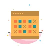 Calendar Date Event Events Month Schedule Timetable Abstract Flat Color Icon Template vector