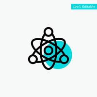 Atom Educate Education turquoise highlight circle point Vector icon