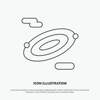 Rotation Science Space Line Icon Vector