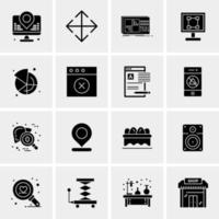 16 Universal Business Icons Vector Creative Icon Illustration to use in web and Mobile Related project