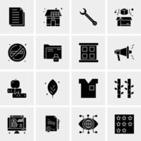 16 iconos de negocios universales vector ilustración de icono creativo para usar en proyectos relacionados con la web y dispositivos móviles