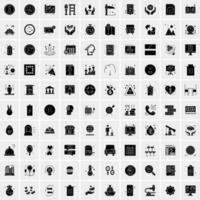 Set of 100 Universal Icons vector