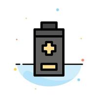 Battery Minus Plus Abstract Flat Color Icon Template vector