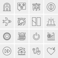 16 Universal Business Icons Vector Creative Icon Illustration to use in web and Mobile Related project