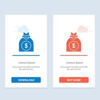 Capital Money Venture Business  Blue and Red Download and Buy Now web Widget Card Template vector