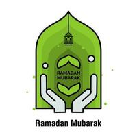 Ramadan Kareem concept banner vector illustration