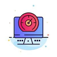 Compass Computer Timer Location Abstract Flat Color Icon Template vector