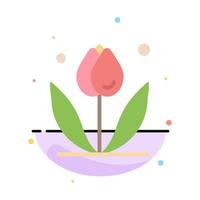 Flower Floral Nature Spring Abstract Flat Color Icon Template vector