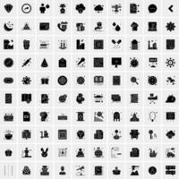 Set of 100 Universal Icons vector