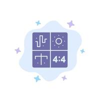 proceso de ingeniería de desarrollo de diseño de audio icono azul sobre fondo de nube abstracta vector