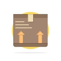 Deliver Box Arrow Up Abstract Circle Background Flat color Icon vector