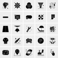 25 iconos de negocios universales vector ilustración de icono creativo para usar en proyectos relacionados con la web y dispositivos móviles