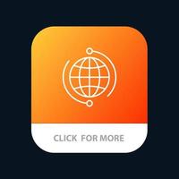 Globe Business Connect Connection Global Internet World Mobile App Button Android and IOS Line Version vector