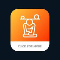 Balance Concentration Meditation Mind Mindfulness Mobile App Button Android and IOS Line Version vector