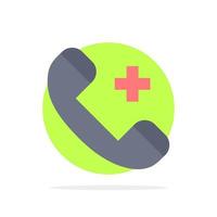 Call Ring Hospital Phone Delete Abstract Circle Background Flat color Icon vector