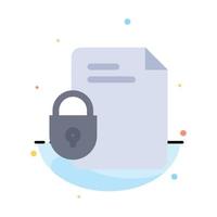 File Document Lock Security Internet Abstract Flat Color Icon Template vector