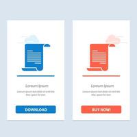 File Text Greece  Blue and Red Download and Buy Now web Widget Card Template vector