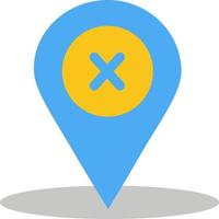 Location Navigation Place delete  Flat Color Icon Vector icon banner Template