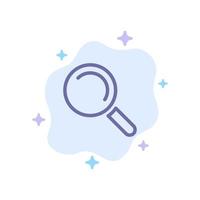 Find Search View Blue Icon on Abstract Cloud Background vector