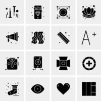 16 iconos de negocios universales vector ilustración de icono creativo para usar en proyectos relacionados con la web y dispositivos móviles