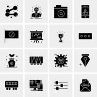 16 Universal Business Icons Vector Creative Icon Illustration to use in web and Mobile Related project