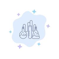 Chemical Dope Lab Science Blue Icon on Abstract Cloud Background vector