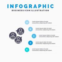 Focus Group Business Focus Group Modern Solid Icon Infographics 5 Steps Presentation Background vector