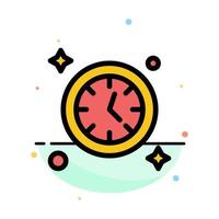 plantilla de icono de color plano abstracto de tiempo de reloj de reloj vector