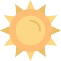 Sun Brightness Light Spring  Flat Color Icon Vector icon banner Template